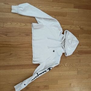 Champion Reverse Weave Cut-Off Cropped Hoodie Size Medium